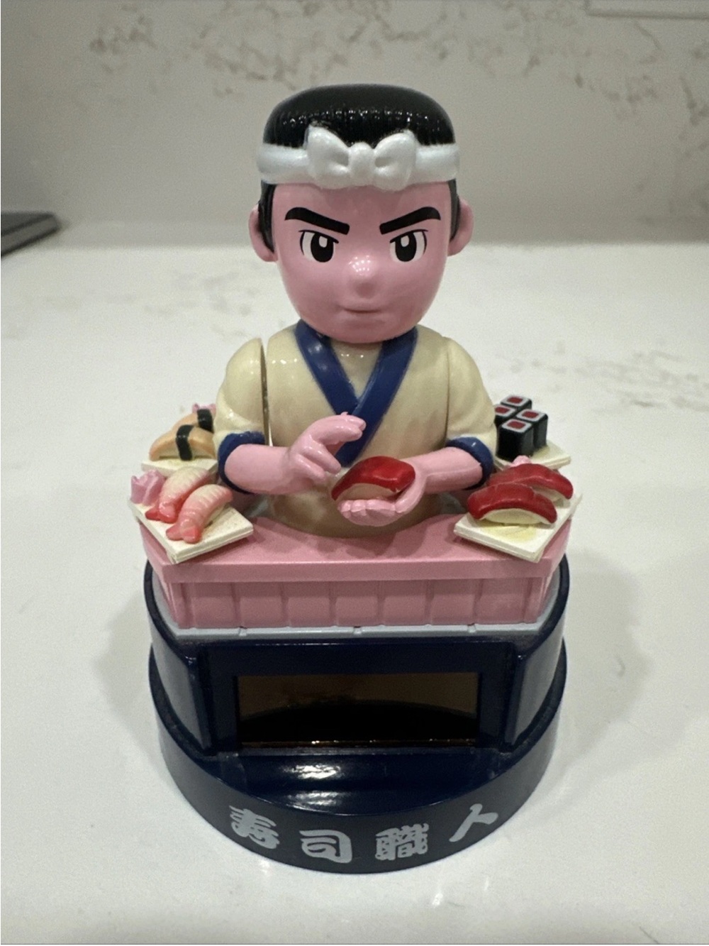 Sushi Chef Solar Bobble Head Figurine from Japan Santa Co Ltd 2006